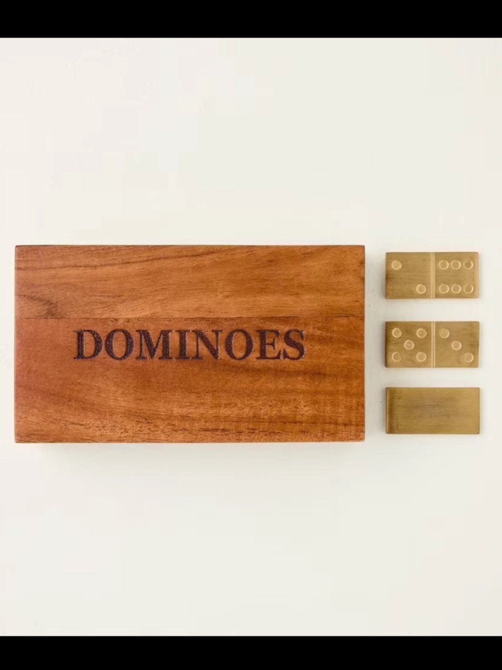 Wood and Brass Dominoes - Hearth & Hand with Magnolia